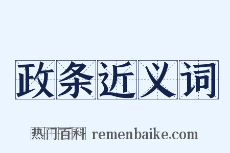 政条近义词是什么意思的图片